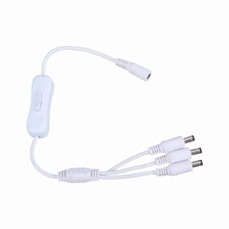DC5521 Extension Cable 5.5x2.1mm Y Splitter 1 Female to 3 Male 37CM 14.57in