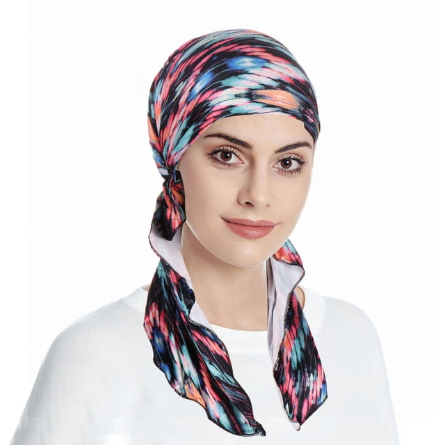 Casquette Imprimée Décontractée pour Femmes, Turban Musulman