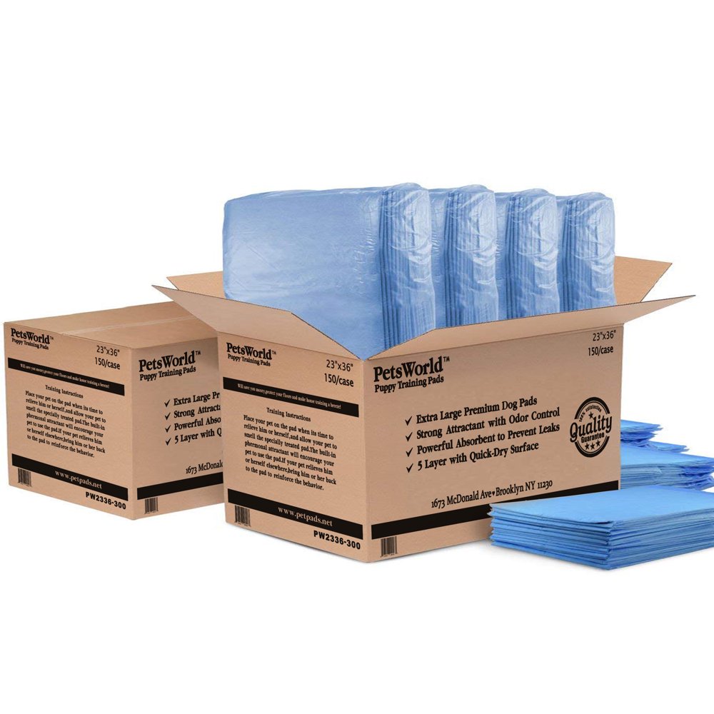 XL puppy training pads 23 in x 36 in, 300 count