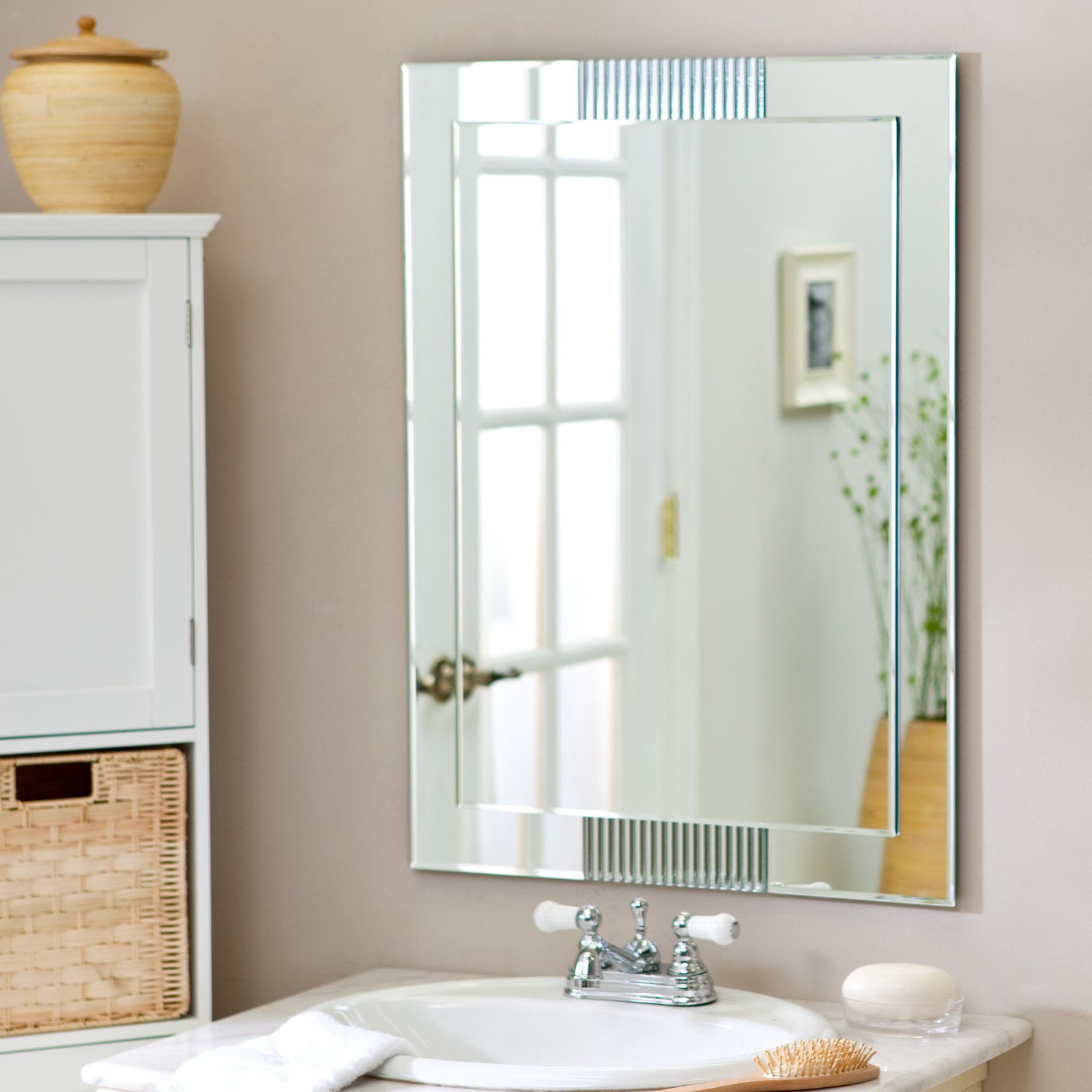 Francisca Large Frameless Wall Mirror