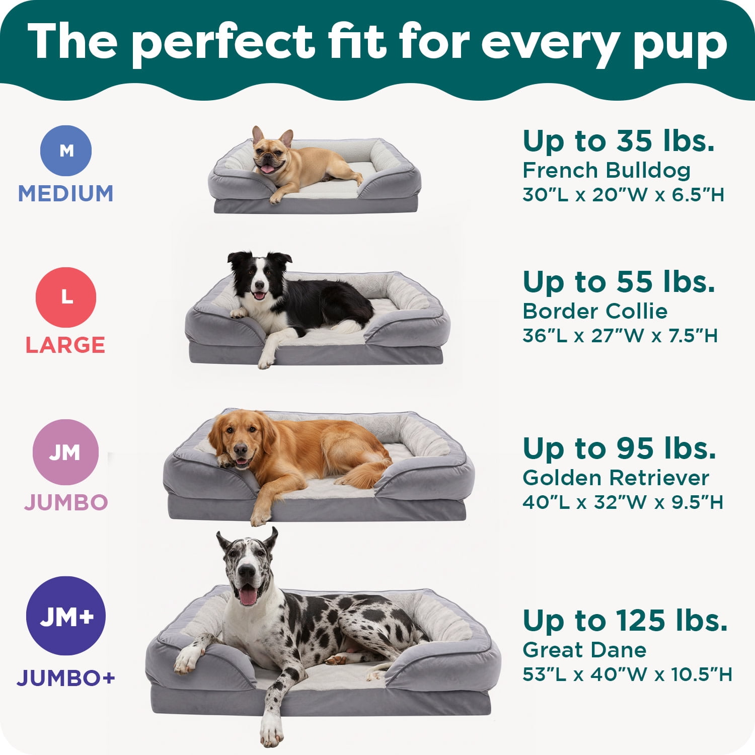 Furhaven Pet Products Medium Nest-Top Perfect Comfort Sofa Orthopedic Ped Bed, 30"x20", Green