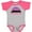 Baseball Heather and Hot Pink, variant on Inktastic Portland Oregon Retro Sunset Skyline Girls Baby Bodysuit