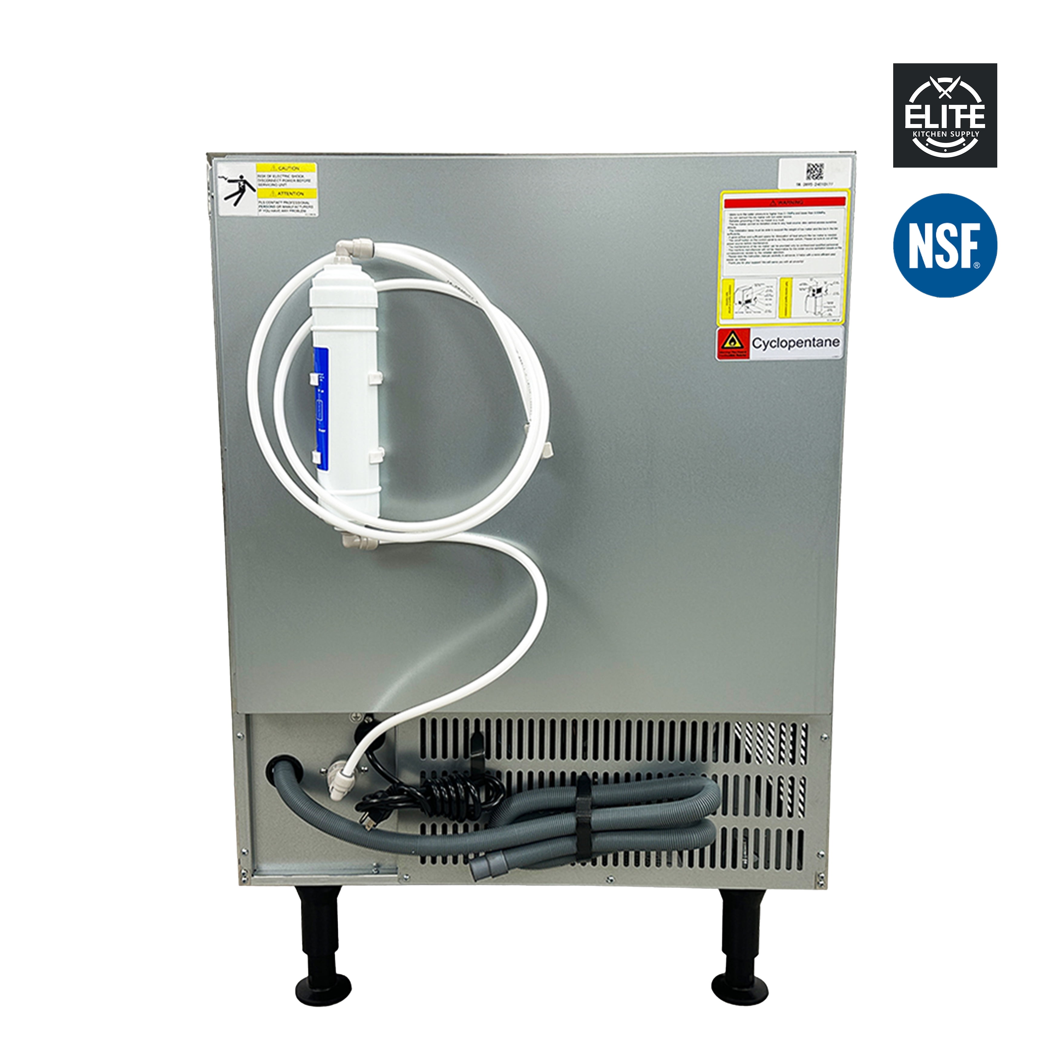 Commercial Ice Cube Maker Machine 219lbs 24hrs, 26'' Flip-up Door for Commercial Use, NSF ETL