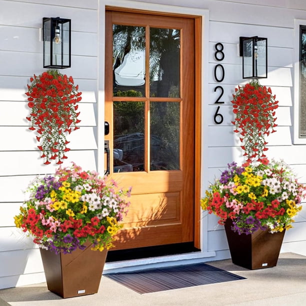Simulated Fake Flower Wall Hanging Outdoor Garden Hanging Basket Decoration