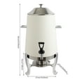 thumbnail image 2 of 13L Coffee Urn with Fuel Holder Stainless Steel Beverage Dispenser Cold & Hot Drink Dispenser with Spigot, Tea Water Coffee Chafer Urn for Parties Buffet Catering (Silver, White), 2 of 14