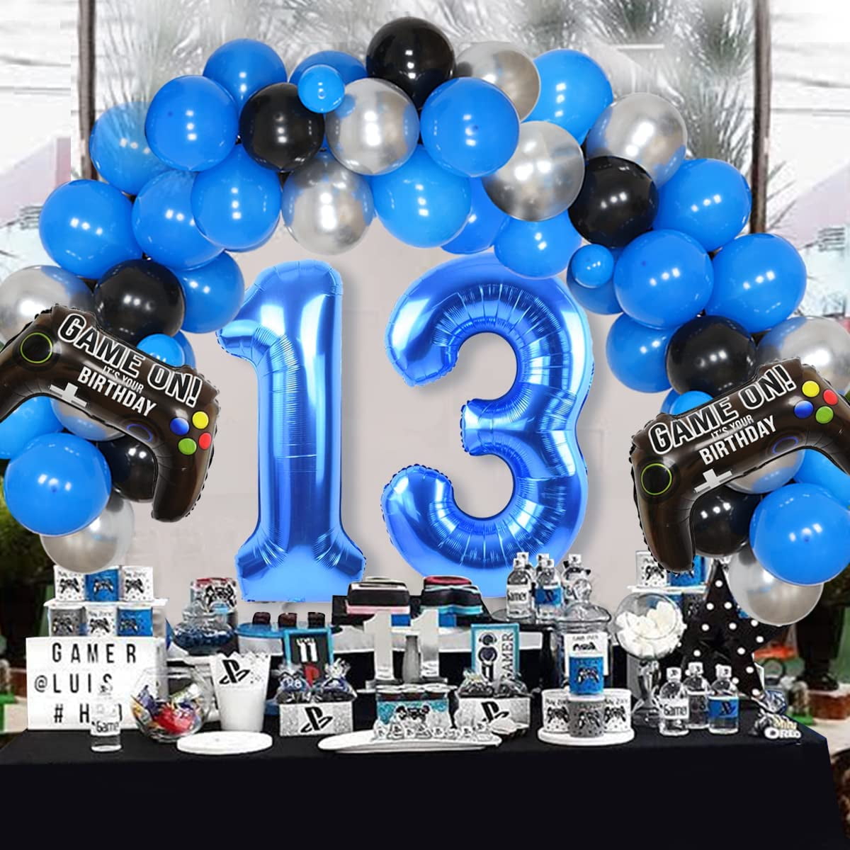  Navy Blue 13th Birthday Decorations for Boys and Girls, Happy  13th Birthday Backdrop, Tablecloth, Balloons Garland Arch Kit - 13th  Birthday Banner Party Supplies Bday Decor for Sweet 13 Year Old