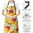 thumbnail image 5 of Bingfone Bees Honeycomb Jars Of Honey Flowers Apron Gifts For Men, Women Professional Grade Chef Apron For Kitchen,Bbq & Grill, 5 of 8