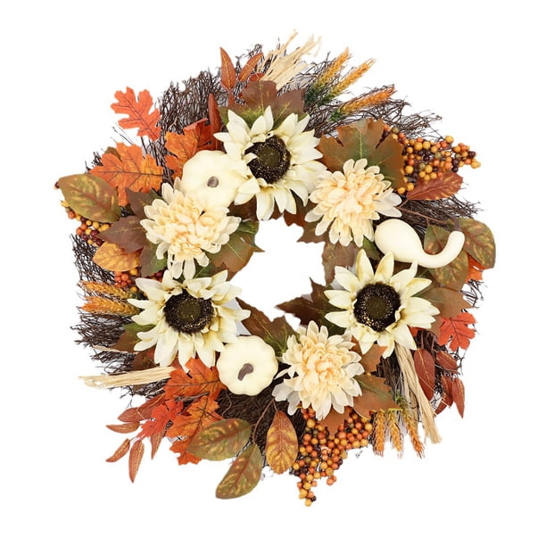 Bewildely de calabaza de otoño, decoración colgante de puerta principal de Acción de Gracias, de otoño Artificial de plástico Decoración del hogar