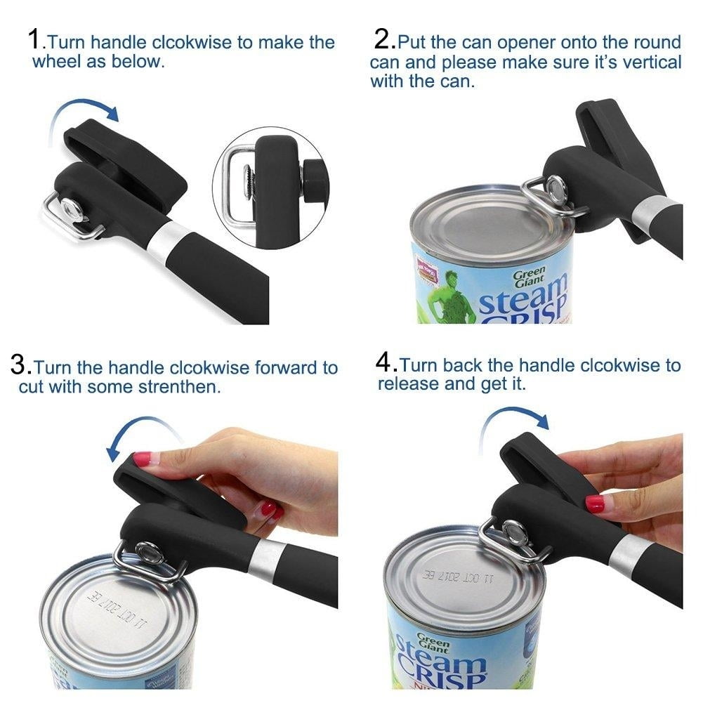 Electric Can Opener, Safe Smooth No Sharp Edges Can Opener for
