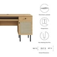 thumbnail image 4 of Modway Chaucer Particleboard and Laminate Office Desk in Oak, 4 of 9