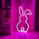 thumbnail image 1 of Bonita luz de noche de neón con forma de cola de conejo para Pascua | Decoración infantil con brillo suave | Lámpara de noche con USB y pilas para fiestas de Pascua, cumpleaños y dormitorio, 1 of 5