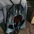 thumbnail image 4 of Miles Morales-theme Drawstring Backpack Sports Gym Bag Water Resistant String Bag Cinch Bag18"X16"（45X40cm）, 4 of 6