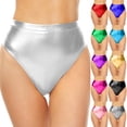 thumbnail image 6 of Women's High Waisted Metallic Booty Shorts,Rave Dancing Hot Pants,Clubwear with Elastic Waist for Summer Parties, 6 of 6
