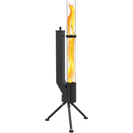 Patio wood pellet Fire Pit with Ash Tray, Portable Pellet Heater for Camping Backyard Porch Coffee Shop Outside Restaurant, Bonfire Party, RV, Tailgating, Beach, FP042