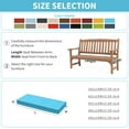 thumbnail image 2 of Snubbull Outdoor Bench Cushion 42 X 18 X 3.5 Inch Waterproof Patio Furniture Cushions, Non-Slip Bench Pad Cushion for Backyard Garden Swing Porch Sofa, Lake Blue, 2 of 7