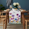 thumbnail image 2 of Spring Flowers Table Runner - 120 Inch Long, Kitchen Dining Table Runner Dresser Scarves, Watercolor Butterfly Dragonfly Daisy Country Farmhouse Decor for Coffee Tables Wedding Party Banquet, 2 of 8