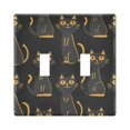 thumbnail image 2 of Dailycode Light Switch Plate Covers 3 Gang Wall Plate Plastics Outlet Covers for Kitchen Home Office Decor Happy Black Cats, 2 of 8