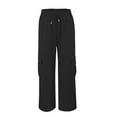 thumbnail image 5 of ABATAB Womens Cargo Pants with Pockets Lightweight Drawstring Hiking Pants for Travel Casual Athletic and Outdoor, 5 of 5