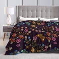 thumbnail image 4 of Flower and Butterflies Throw Blanket Ultra Soft Warm All Season Decorative Fleece Blankets for Bed Chair Car Sofa Couch Bedroom 50"X40", 4 of 6
