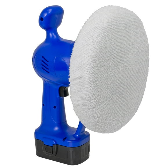 XtremepowerUS 18v Cordless Orbital Buffer / Polisher 10" Pad Car Buffer Polisher Waxer Polisher Pad Bonnets, Blue