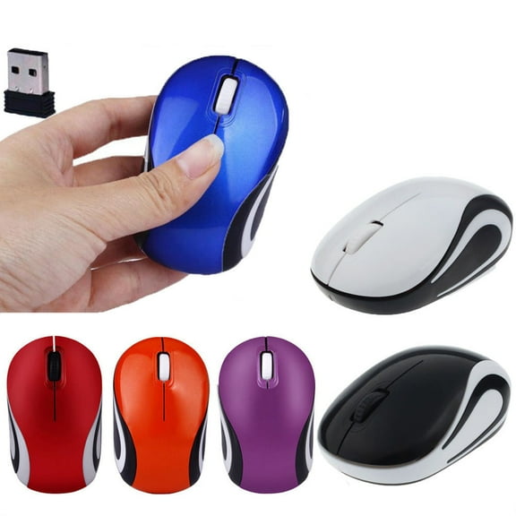 Besufy Mini 2.4 GHz Wireless Optical Mouse, 800-1600 DPI, Black