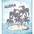 thumbnail image 3 of Ambesonne Vintage Beach Duvet Cover Sets, Hawaiian Island, 2-King, Pale Blue Purpleblue, 3 of 7