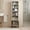 White, variant on Barara King 57 Inch Tall Bathroom Storage Cabinet with 1 Door and 4 Shelves, Narrow Unit for Bedroom, White
