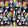 thumbnail image 1 of Cuarto Gordo - Jack & Sally Pesadilla Antes de Navidad Tela de Algodón - Cuarto Gordo de 18"" x 22"", 1 of 1
