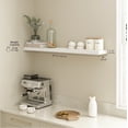 thumbnail image 3 of Ballucci 48" Floating Shelf, Wood Wall Mount Shelf with Invisible Bracket, 8" Deep, White, 3 of 8