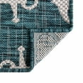 thumbnail image 7 of Unique Loom Outdoor Coastal Collection Area Rug - Ahoy (7' 10" Square Teal/Ivory), 7 of 7