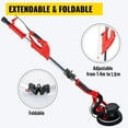thumbnail image 6 of 850W Electric Drywall Sander with LED Light & Vacuum Bag, Adjustable 800-1750 RPM, Foldable Wall Sander with Telescopic Handle for Sheetrock, 6 of 11