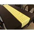 thumbnail image 2 of Cotton Print Table Runner 1 Inch Wide Stripes Yellow and White, 2 of 3