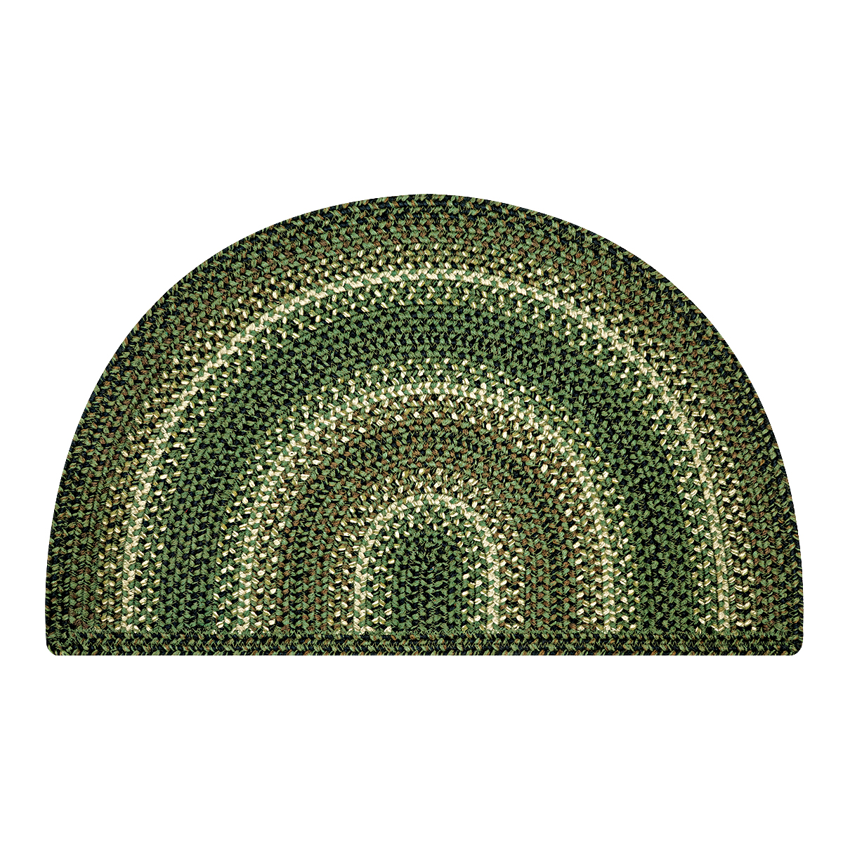 Homespice Dcor Pinecone Jute Half Moon Rug 18 x 29"