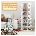 thumbnail image 4 of Rotating Shoe Rack Tower - 7-Tier Spinning Shoe Organizer, 360° Revolving Carousel, Handbag & Accessory Display for Entryway, Bedroom, Closet, 4 of 4