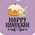 thumbnail image 4 of Inktastic Happy Hanukkah Dreidel Donut Boys or Girls Baby Bib, 4 of 4