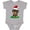 AC-Heather Grey, variant on Christmas Dachshund Dog Santa Boys or Girls Baby Bodysuit