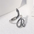 thumbnail image 2 of Gold Sliver Ring Geometric Shape Ring Adjustable Silver Lines Winding Ring Minimalist Ring Gift, 2 of 5
