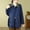 157#Dark Blue, variant on Fashion Women Comfortable Casual Put Together Button Pocket Solid Color Long Sleeve Turndown Collar Hoodless Casual Outwear Tan Wool Coat Womens Flannel Shacket