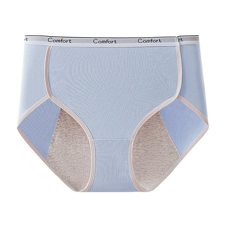 Mashaouyo Women s Panties Plus Size Cotton Physiological Pants Breathable Anti Leakage Regular Panties Briefs