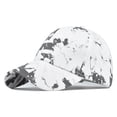 thumbnail image 2 of Dad Hat for Men Women CQXIDFH Women's Tie Dye Printed Baseball Cap, Colorful Casual Peaked Visor Hat for Daily Outdoor Wear, Cowboy Hat (White, One Size), 2 of 3