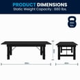 thumbnail image 6 of Flash Furniture HERCULES Wooden Farmhouse Folding Table 40" x 96" Black Wash (XAF96X40BW), 6 of 16