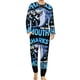 thumbnail image 3 of Pijama de tiburón divertido, conjunto de pijama de 2 piezas con estampado de vida marina de manga larga para hombre, ropa de dormir romántica de gran tamaño con gráficos de otoño, 3 of 5