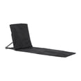thumbnail image 3 of Silla de playa de piso plegable, tumbona para tomar el sol al aire libre, tumbona de playa portátil, silla de playa con respaldo para acampar y césped negro, 3 of 8