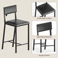 thumbnail image 4 of Modern Industrial Dining Table Set for 2,Contemporary PU Upholstered,Modern Eating Tables with Upholstered Seating or Apartments Kitchen Corners Small Space, 4 of 7