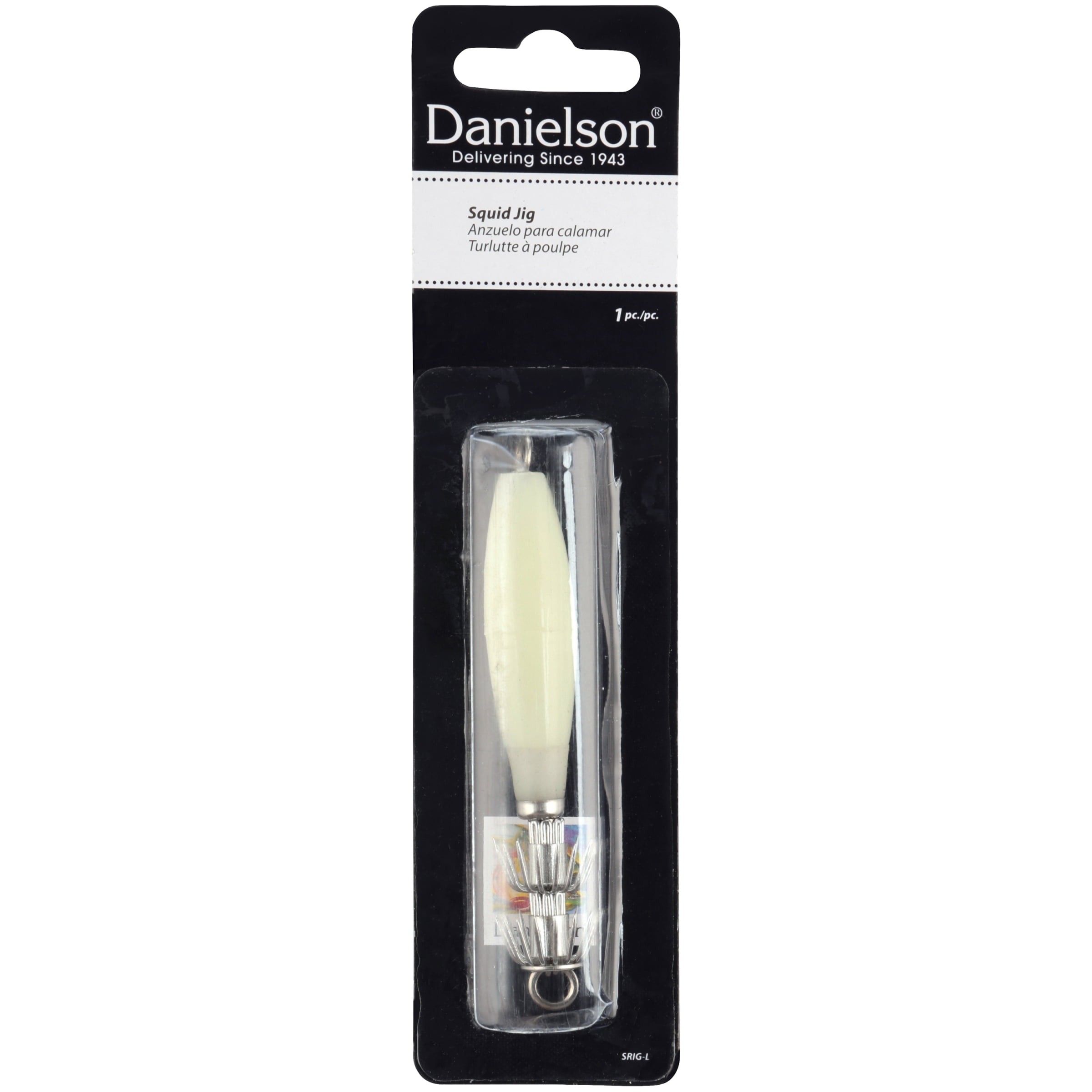 Danielson 132498-Maurice Squid Jig Rig Glow Fishing Equipment, 3.5", Fishing Rigs