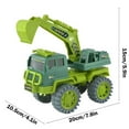 thumbnail image 3 of Twfbrm Construction Truck Toys, Educational Toddler Toys, Large Engineering Excavator with Movable Claw, Shatterproof 1/24 Scale Excavator Model Interactive Vehicle Toys Gifts for Kids Boy Age 3+, 3 of 6