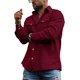 thumbnail image 2 of Camisa de pana para hombre, camisa informal de manga larga, chaqueta de hombre, camisa de corte regular con botones y bolsillo con solapa, 2 of 5