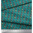 thumbnail image 3 of Soimoi Polyester Crepe Fabric Crossbone & Skull Halloween Printed Fabric 1 Yard 42 Inch Wide, 3 of 3