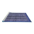 thumbnail image 2 of Ahgly Company Machine Washable Indoor Round Abstract Blue Modern Area Rugs, 5' Round, 2 of 4