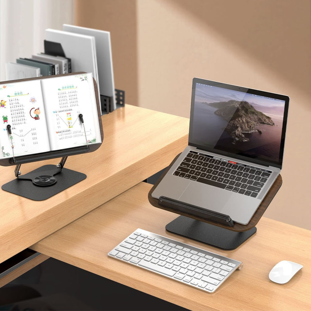 Necvior Foldable Laptop Notebook Support Desk Stand with 360 Degree Swivels Base for Work